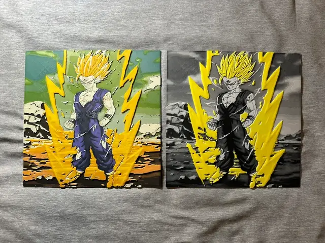 HueForge model: SSJ2 Gohan Hueforge – Two Versions by Hey Ben