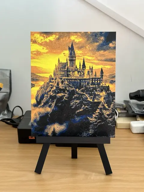 HueForge model: Harry Potter Hogwarts castle V2 by enricoRE