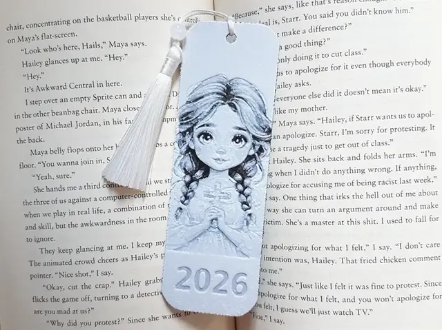 HueForge model: First Communion Girl Bookmark, 1st, Hueforge by Dame Jo