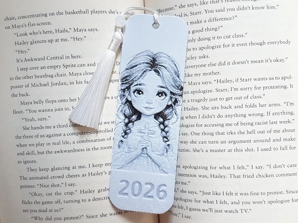 First Communion Girl Bookmark, 1st, Hueforge by Dame Jo HueForge model: First Communion Girl Bookmark, 1st, Hueforge by Dame Jo