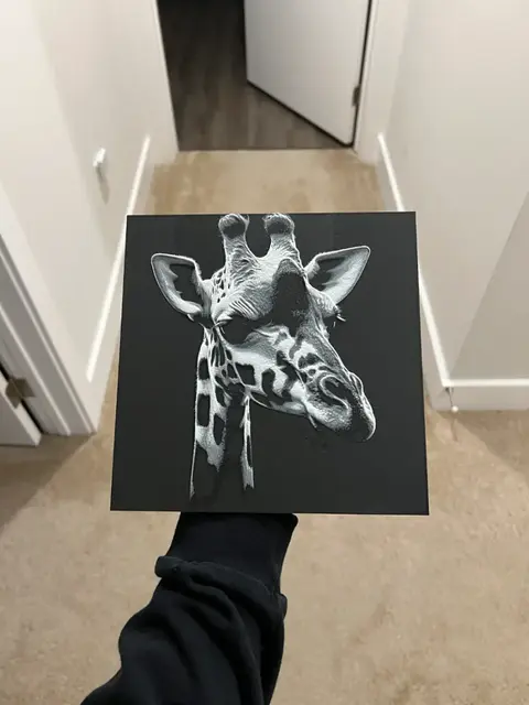HueForge model: Giraffe Grayscale Art Hueforge by RP47 Designs