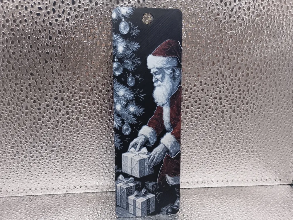 Father Christmas Bookmark - HueForge by Borishotch Industries HueForge model: Father Christmas Bookmark - HueForge by Borishotch Industries