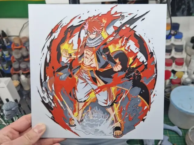 HueForge model: Fairy Tail Hueforge - Natsu Dragnir by Dakiren