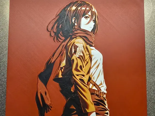HueForge model: Attack on Titan - Mikasa by 3D-Mentiel