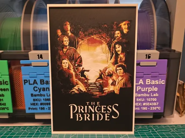 HueForge model: The Princess Bride Movie Poster - Hueforge Art by Lumpy3D
