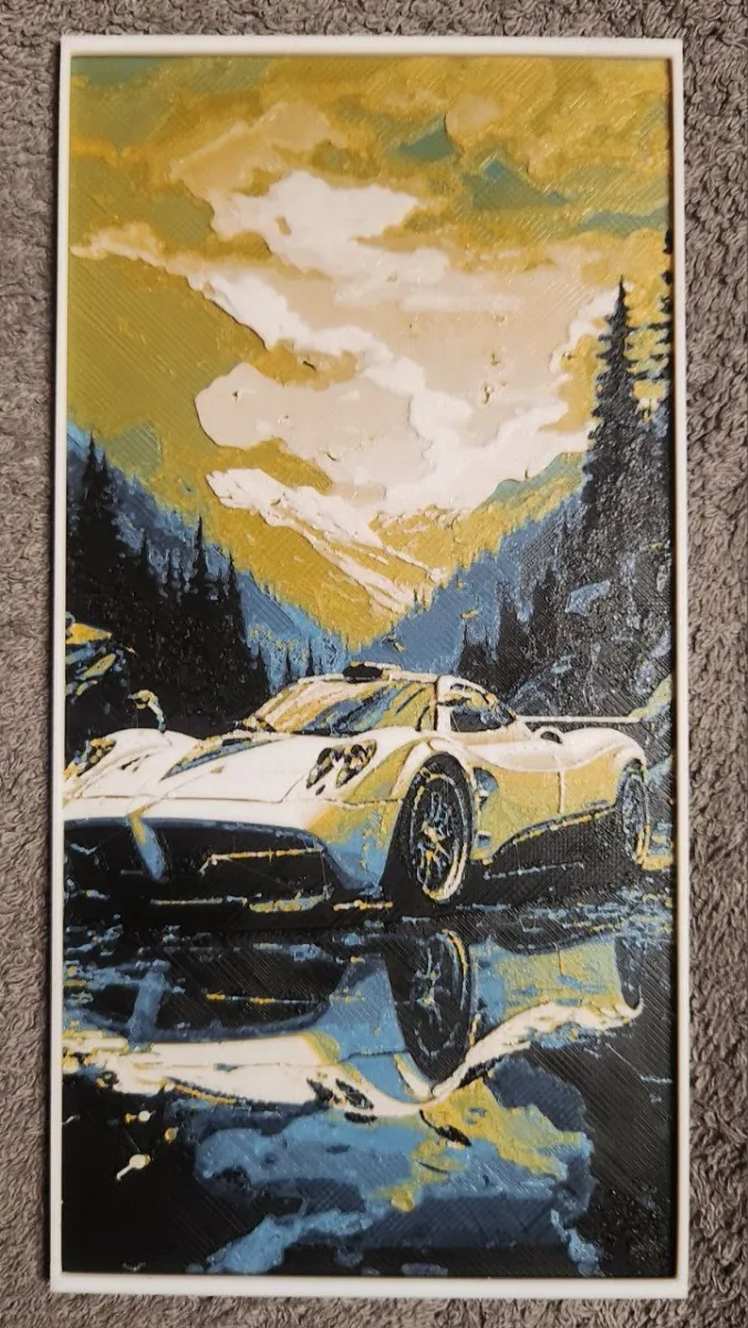 Pagani Zonda - HueForge by keko HueForge model: Pagani Zonda - HueForge by keko