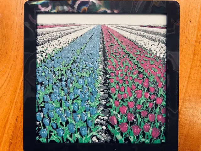 HueForge model: Field of Tulips by JustBe 3D Printing