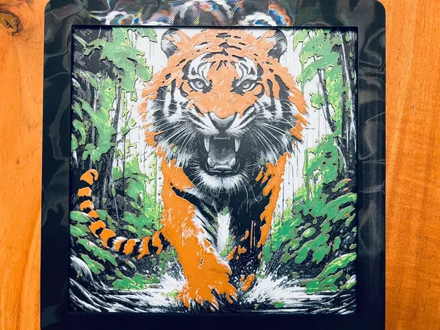HueForge model: Tiger in the Jungle (Multi-Color) by JustBe 3D Printing