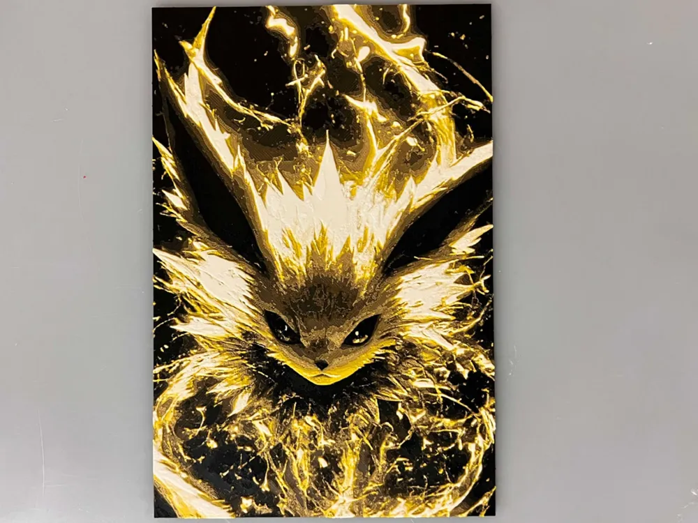 Jolteon by 3djd HueForge model: Jolteon by 3djd