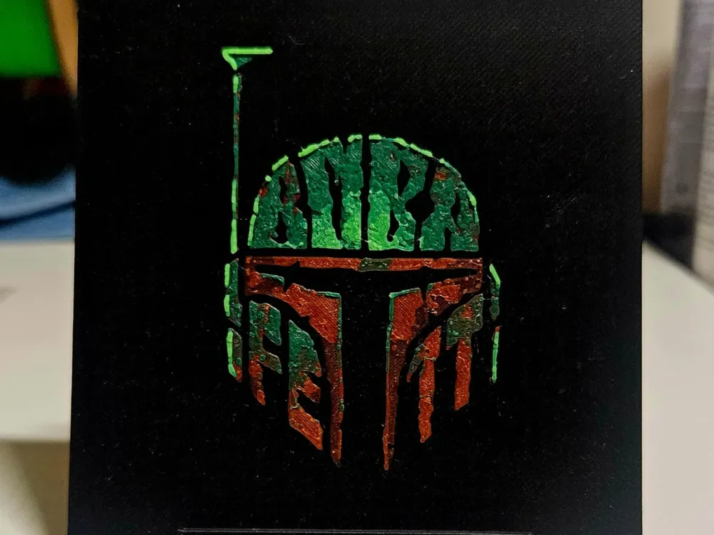 Boba Fett letters by Mano's 3d_Art HueForge model: Boba Fett letters by Mano's 3d_Art