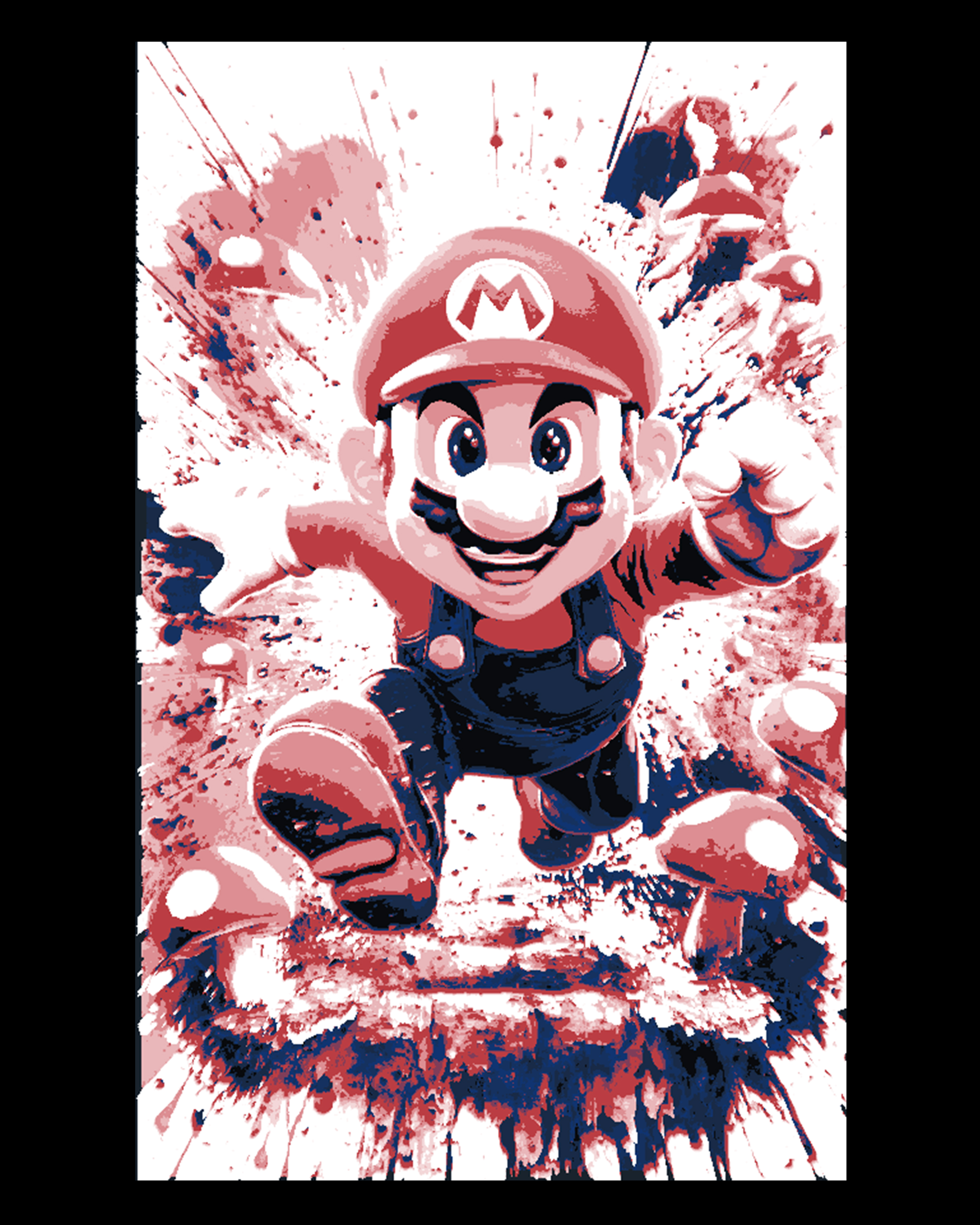 Fan Art fun depiction of Super Mario Art for the Wall - Hueforge by BooneCo3d HueForge model: Fan Art fun depiction of Super Mario Art for the Wall - Hueforge by BooneCo3d