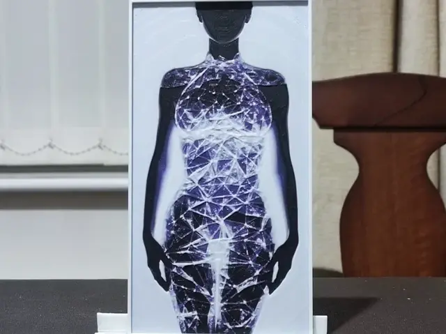 HueForge model: Fractal Body - HueForge 3 Color by BoDad