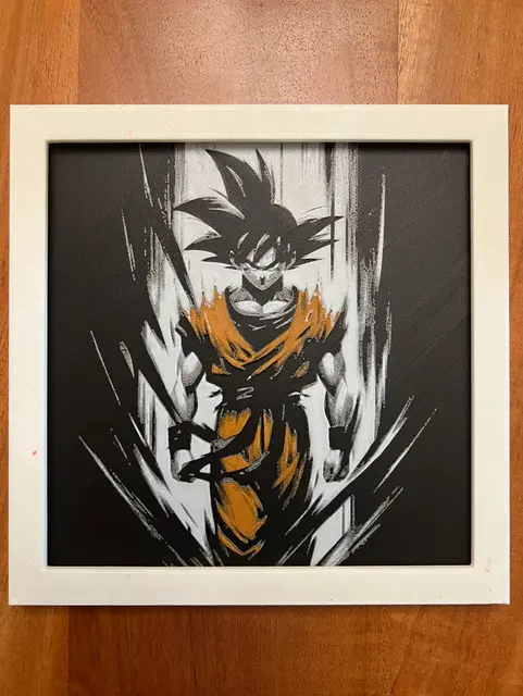 HueForge model: Goku Black Background by JustBe 3D Printing