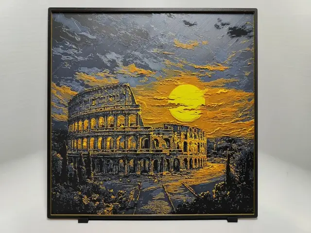 HueForge model: Colosseum sunset - Hueforge by BeaN