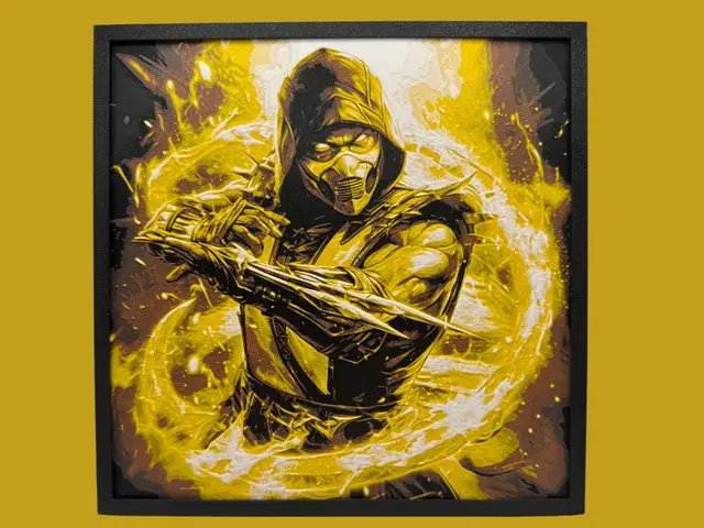HueForge model: Scorpion - Mortal Kombat by Canadian Gamer