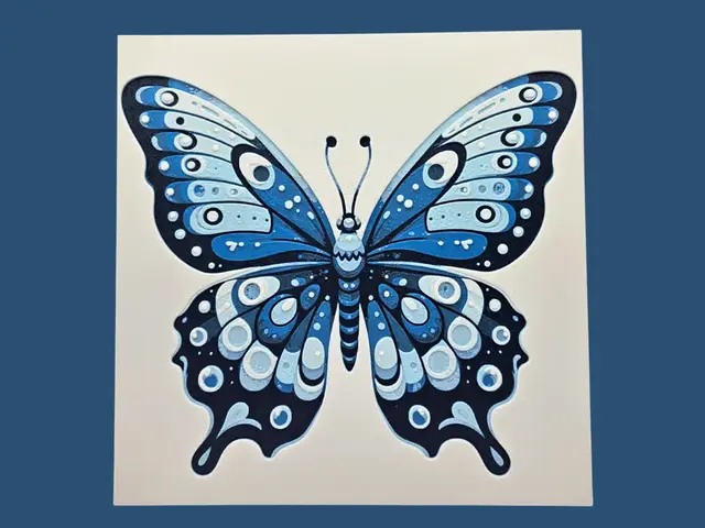 HueForge model: Blue Butterfly by BusyKikiBee