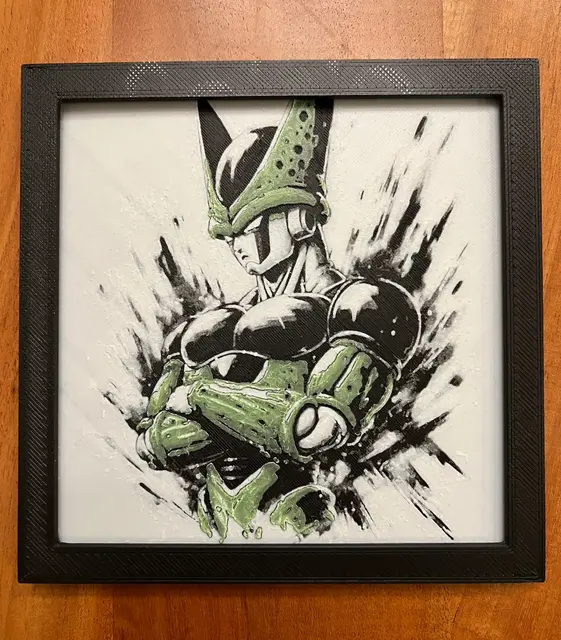 HueForge model: Perfect Cell from Dragon Ball Z by JustBe 3D Printing