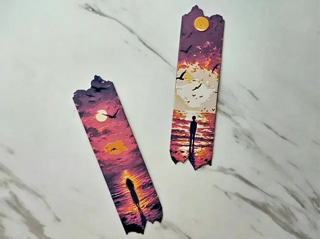 HueForge model: Depths of Reflection - Bookmarks set of Two by C3D