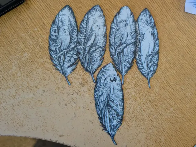 Set of 5 birds of a feather bookmarks