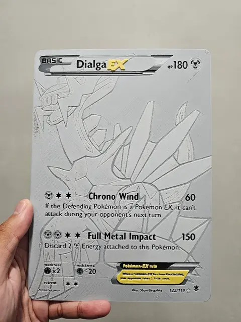 HueForge model: Oversized Pokemon Card Dialga EX Hueforge by Loki