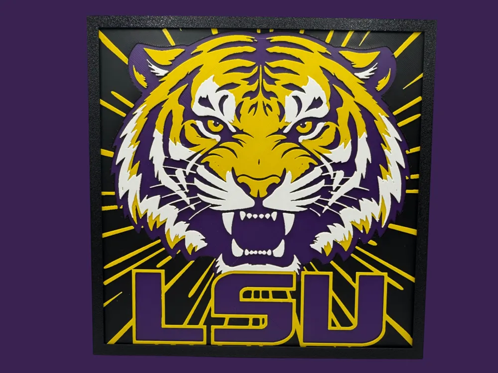 LSU Tigers - NCAA by Canadian Gamer HueForge model: LSU Tigers - NCAA by Canadian Gamer