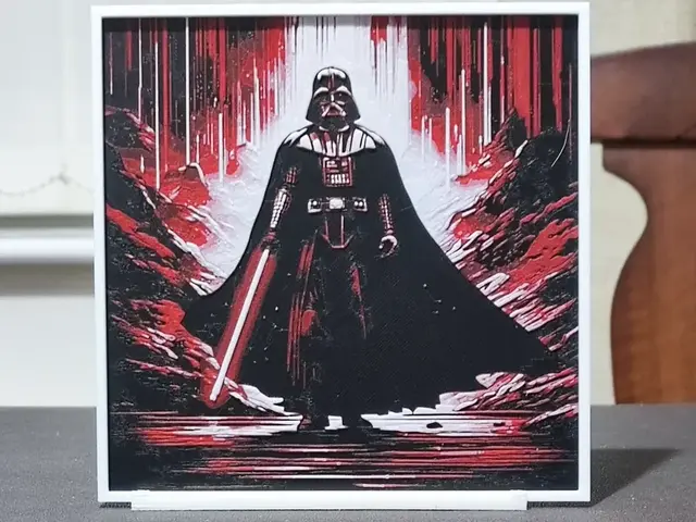 HueForge model: Darth Vader In Red - HueForge 3 Color by BoDad
