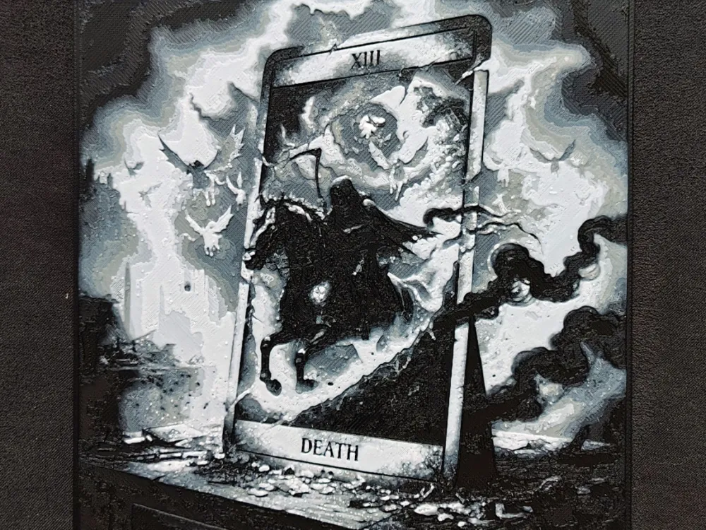 Tarot card XIII. HueForge by fD.667 HueForge model: Tarot card XIII. HueForge by fD.667