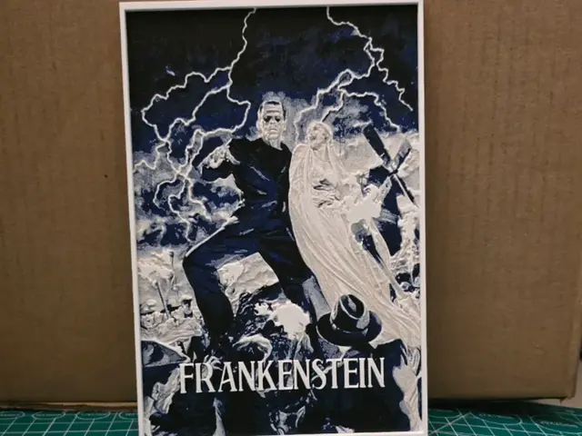 HueForge model: Frankenstein Movie Poster V2 - Hueforge Art by Lumpy3D