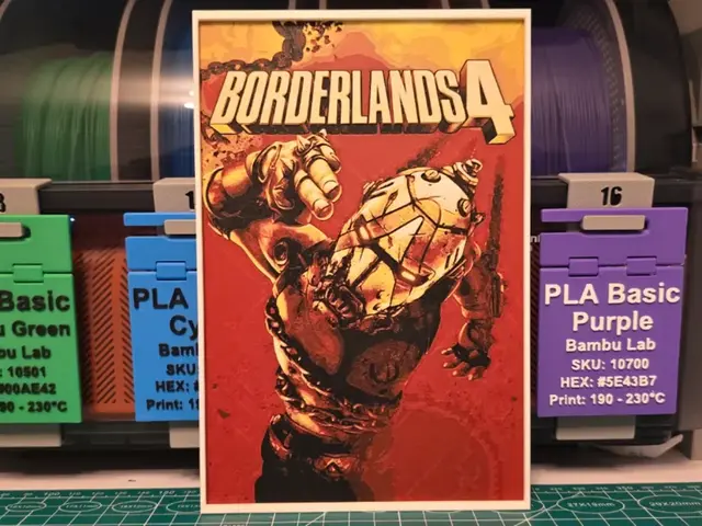 HueForge model: Borderlands 4 Game Poster - Hueforge Art by Lumpy3D
