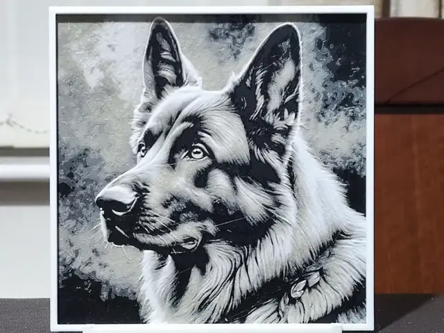 HueForge model: German Shepherd - HueForge 3 Color by BoDad
