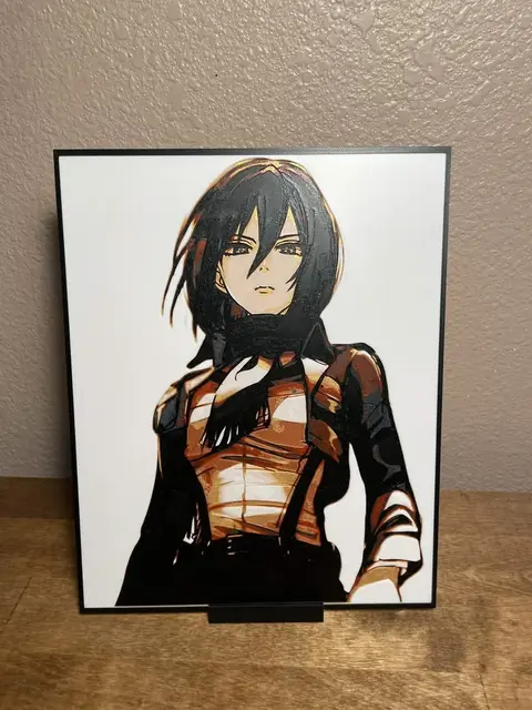 HueForge model: Mikasa by Cloudy Nostalgia