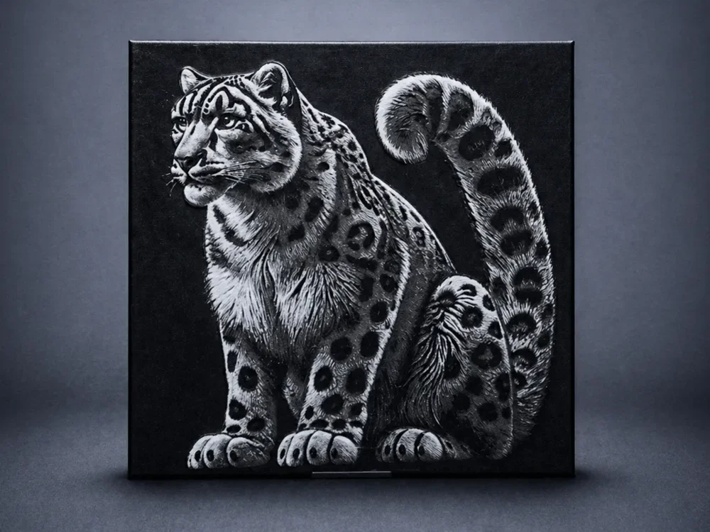Snow leopard (Panthera uncia) by Aleksandr HueForge model: Snow leopard (Panthera uncia) by Aleksandr