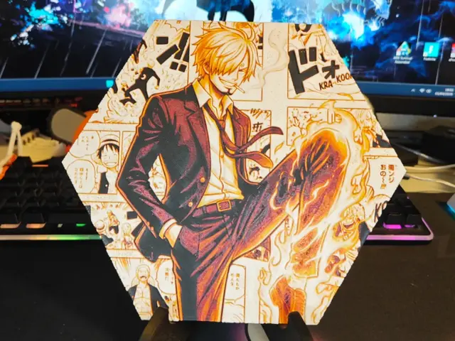 HueForge model: Hueforge Sanji (OnePiece) honeycomb mode by JGz3DMaker