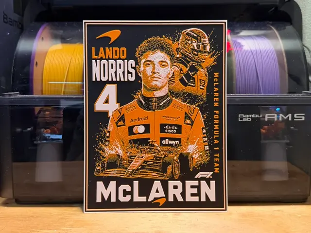 HueForge model: Lando Norris Poster HueForge by liv_3d