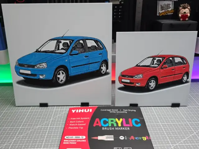 HueForge model: Lada Kalina 1 - Hueforge - 3 Colors by Montoya Maker