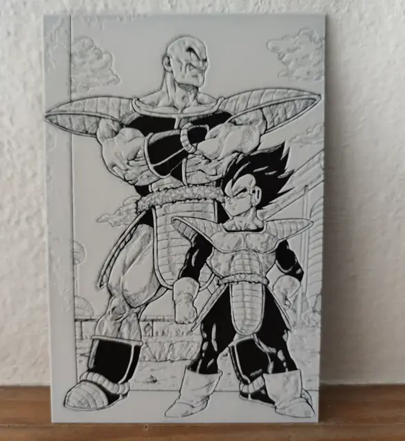HueForge model: Hueforge Nappa and Vegeta by Litolunar