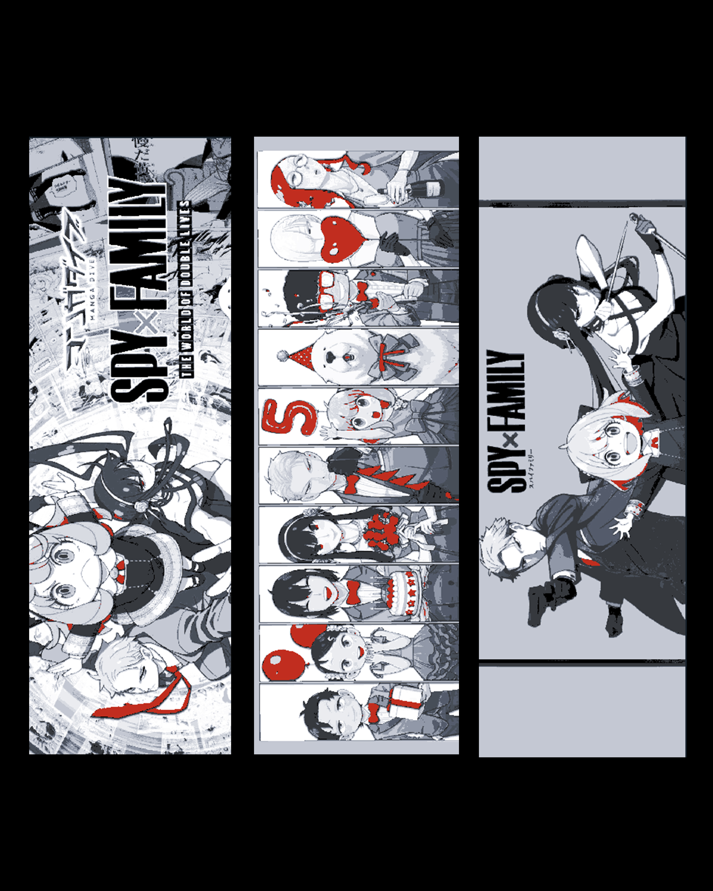 Fan Art Manga Special - Spy Family set of Bookmarks by BooneCo3d HueForge model: Fan Art Manga Special - Spy Family set of Bookmarks by BooneCo3d