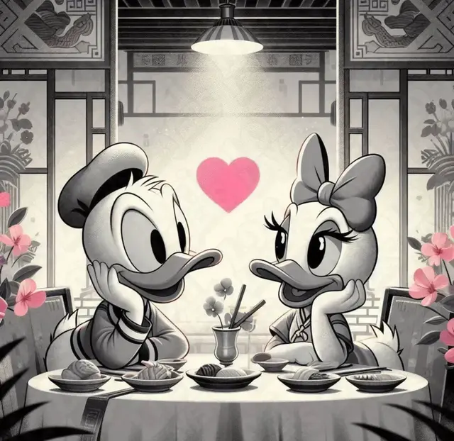 HueForge model: Donald and Daisy Hueforge puzzle by LoFi Layers