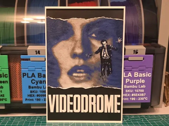 HueForge model: Videodrome Movie Poster - Hueforge Art by Lumpy3D