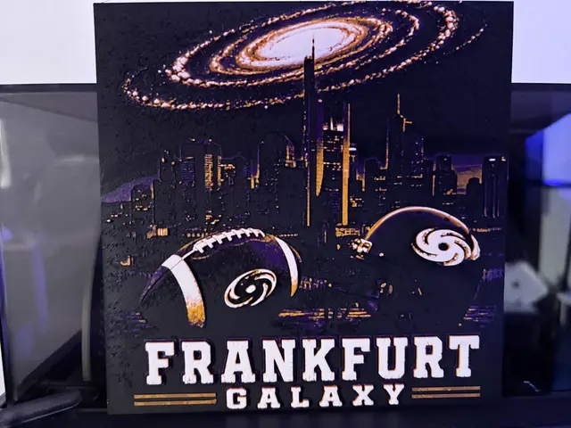 HueForge model: Frankfurt Galaxy Football Skyline Hueforge by Reeftank&more