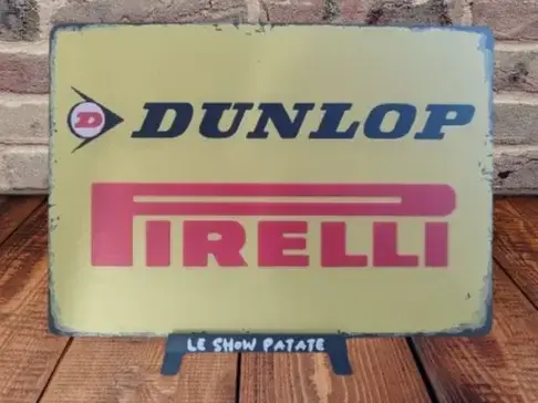 HueForge model: Plaque Vintage Dunlop Pirelli hueforge by leshowpatate