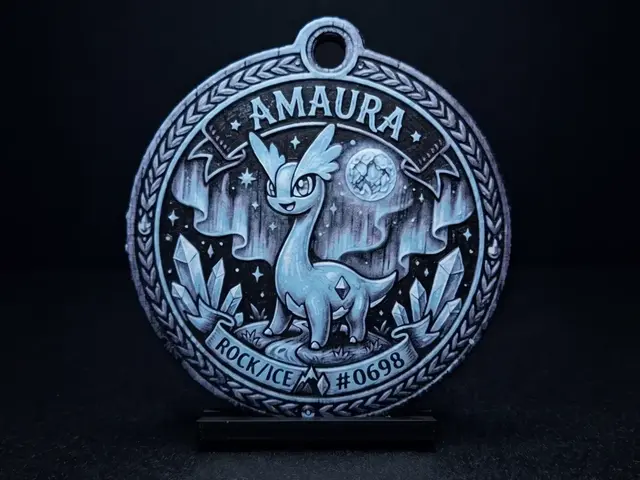HueForge model: Amaura #0698 - Pokemon Ornament by LED