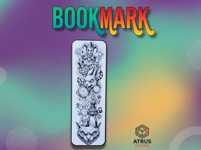 HueForge model: Alice Wonderland 2 Bookmark by Atrus Design
