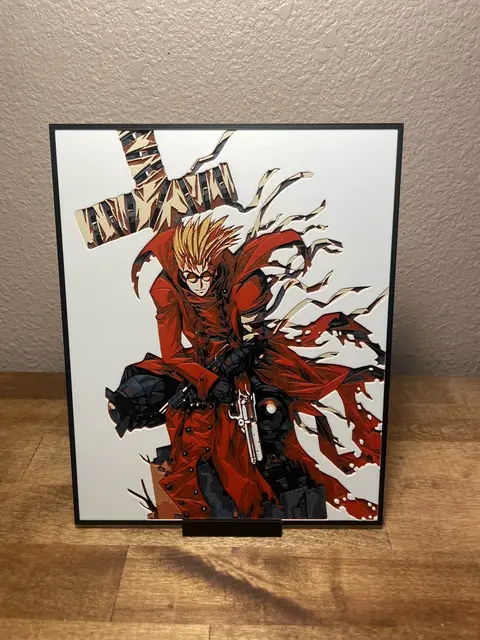 HueForge model: Crouching Vash- Trigun by Cloudy Nostalgia