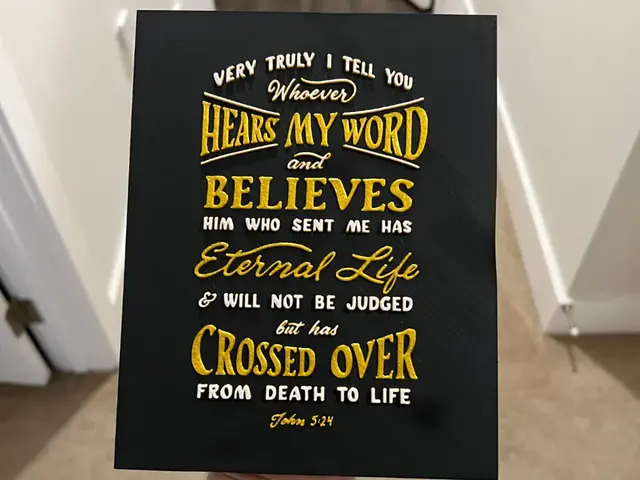 HueForge model: John 5:24 Art Hueforge by RP47 Designs