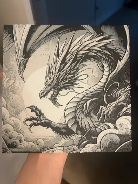HueForge model: Dragon Art Hueforge NO AMS Needed by RP47 Designs