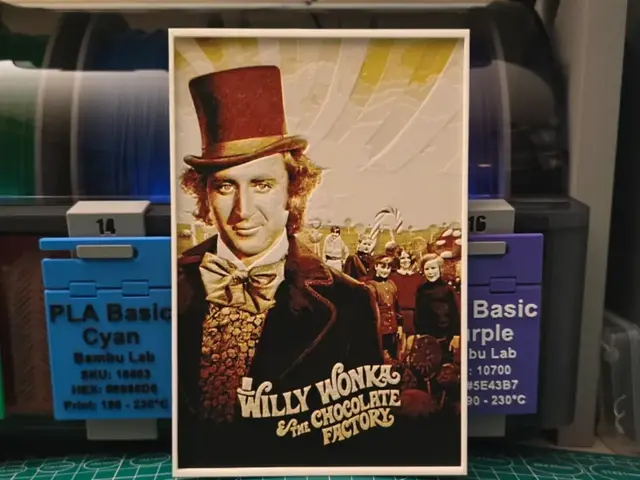 HueForge model: Willy Wonka & the Chocolate Factory - Hueforge Art by Lumpy3D
