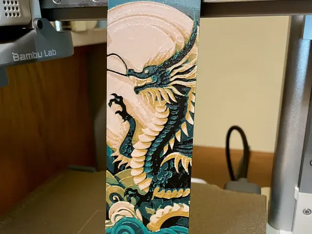 HueForge model: Dragon Bookmark by 3D_Forged