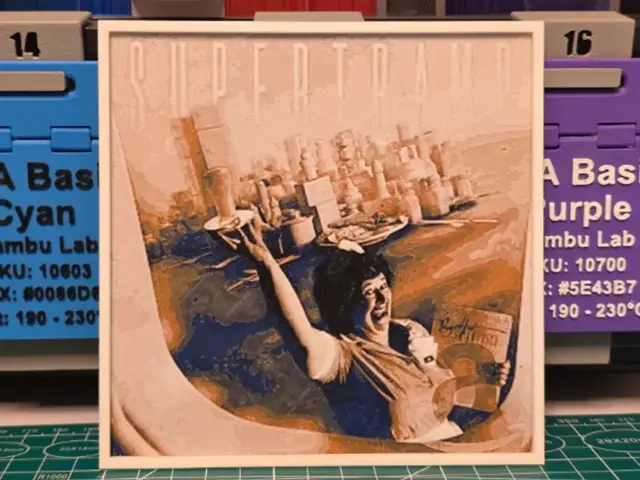 HueForge model: Supertramp "Breakfast in America" Album - Hueforge by Lumpy3D