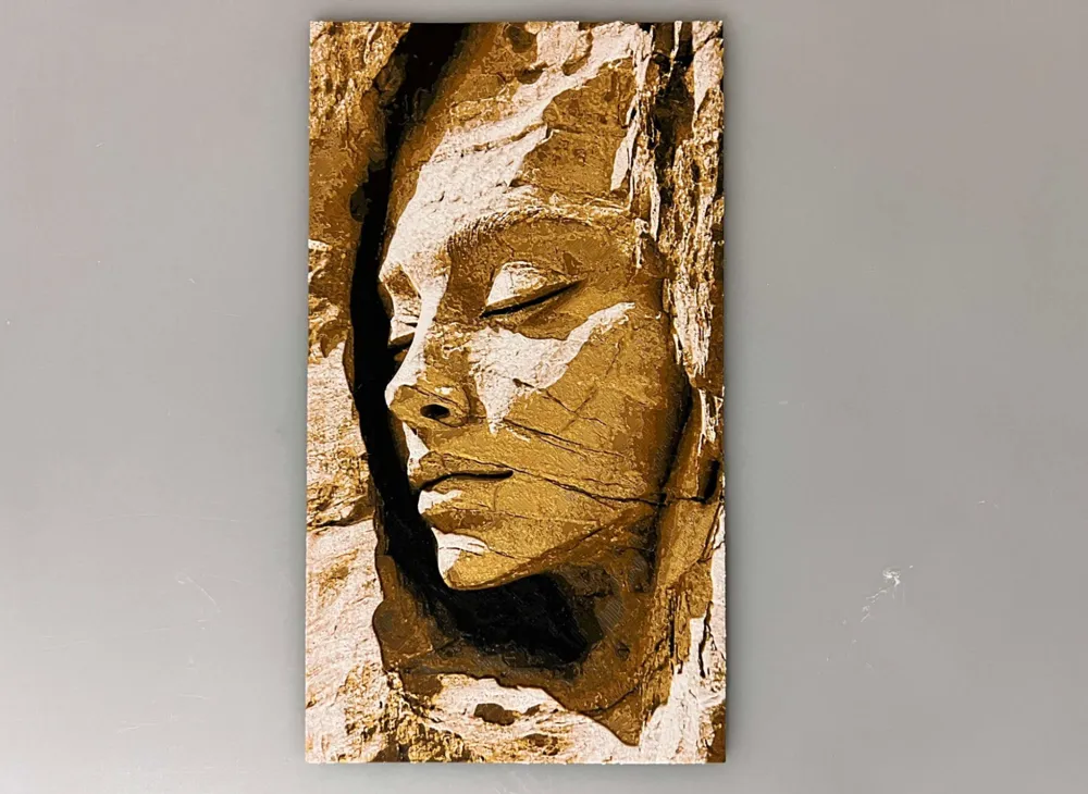 Face in the Rock, Faces in Places by 3djd HueForge model: Face in the Rock, Faces in Places by 3djd